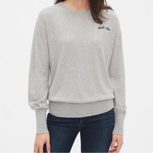 GAP Good Vibes embroidered sweater Sz S